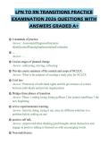LPN TO RN TRANSITIONS PRACTICE&NewLine;EXAMINATION 2026 QUESTIONS WITH&NewLine;ANSWERS GRADED A&plus;