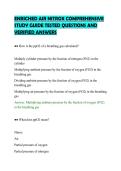ENRICHED AIR NITROX COMPREHENSIVE&NewLine;STUDY GUIDE TESTED QUESTIONS AND&NewLine;VERIFIED ANSWERS