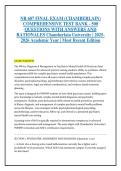 NR 607 FINAL EXAM &lpar;CHAMBERLAIN&rpar; &NewLine;COMPREHENSIVE TEST BANK - 500 &NewLine;QUESTIONS WITH ANSWERS AND &NewLine;RATIONALES Chamberlain University &vert; 2025&NewLine;2026 Academic Year &vert; Most Recent Edition 