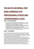 The ELITE Nebraska CPA Professional Ethics & Jurisprudence Test Bank &lpar;2026&sol;2027 LB 718 Update&rpar; &vert; Complete Study Guide & Q&A