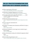 LRA 221 PRACTICE EXAMINATION 2026&NewLine;QUESTIONS WITH ANSWERS GRADED A&plus;