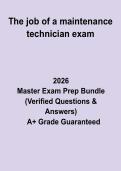 The Job of a Maintenance Technician Exam&colon; Complete Study Guide&comma; Review Notes & Practice Questions PDF