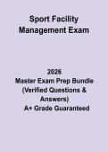 Sport Facility Management Exam&colon; Complete Study Guide&comma; Review Notes & Practice Questions PDF
