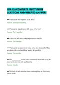 LRA 225 COMPLETE STUDY GUIDE&NewLine;QUESTIONS AND VERIFIED ANSWERS&NewLine;