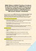 NR601 Midterm & NR 601 Final Exam Combined&colon; Family Nurse Practitioner &lpar;FNP&rpar; Primary Care of the Maturing and Aged Family &lpar;Latest 2026&sol;2027 Update&rpar; Actual Questions and Verified Answers &vert; 100&percnt; Correct &vert; Grade A - Chamberlain&NewLine;