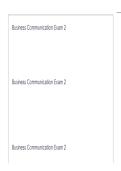 Business Communication Exam 2 QUESTION S AND CORRECT ASNSWERS&period;pdf