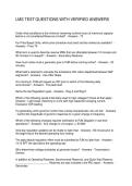 LMS TEST QUESTIONS WITH VERIFIED ANSWERS