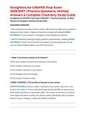 StraighterLine CHEM101 Final Exam 2026&sol;2027 &vert; Practice Questions&comma; Verified Answers & Complete Chemistry Study Guide