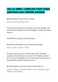 LRA 225 WEEK 1 COMPLETE STUDY GUIDE&NewLine;QUESTIONS AND VERIFIED ANSWERS