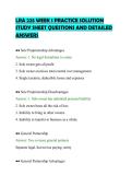 LRA 225 WEEK 1 PRACTICE SOLUTION&NewLine;STUDY SHEET QUESTIONS AND DETAILED&NewLine;ANSWERS