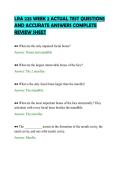 LRA 225 WEEK 2 ACTUAL TEST QUESTIONS&NewLine;AND ACCURATE ANSWERS COMPLETE&NewLine;REVIEW SHEET