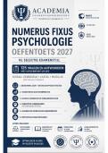 Oefentoets Toelating Numerus Fixus Psychologie Universiteit 2027 - Complete oefentoets met alle verplichte onderdelen&comma; antwoorden en uitleg&period; Met veel handig bijlagen&period;