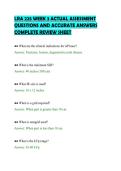 LRA 225 WEEK 3 ACTUAL ASSESSMENT&NewLine;QUESTIONS AND ACCURATE ANSWERS&NewLine;COMPLETE REVIEW SHEET