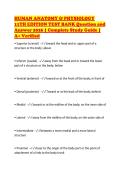 HUMAN ANATOMY & PHYSIOLOGY&NewLine;11TH EDITION TEST BANK Question and&NewLine;Answer 2026 &vert; Complete Study Guide &vert;&NewLine;A&plus; Verified