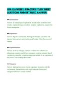 LRA 225 WEEK 3 PRACTICE STUDY SHEET&NewLine;QUESTIONS AND DETAILED ANSWERS