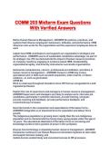 COMM 203 Midterm Exam Questions With Verified Answers