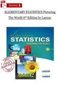 Test Bank&colon; Elementary Statistics &lpar;Larson & Farber&comma; 6th Edition&rpar; &mdash; Chapters 1-11 Included