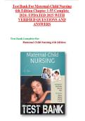MATERNAL-CHILD NURSING&comma; 6TH EDITION TEST BANK By Emily Slone McKinney & Susan R&period; James & Sharon Smith Murray  & Kristine Nelson & Jean Ashwill ISBN- 978-0323697880 complete chapters 1- 55