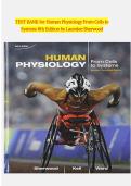 TEST BANK COMPLETE&lowbar; human physiology&colon; from cells to systems 8th edition&comma; by lauralee sherwood all chapter 1-20&vert; updated edition with all verified answers&vert; grade a&plus;