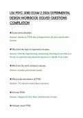 LSU PSYC 3082 EXAM 2 2026 EXPERIMENTAL&NewLine;DESIGN WORKBOOK SOLVED QUESTIONS&NewLine;COMPILATION