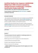 Certified Medical Gas Inspector &lpar;ASME&sol;ASSE 6020&rpar; Exam 2026 &vert; Practice Questions&comma; Verified Answers & Rationales &vert; Complete Certification Study Guide PDF