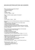 MCB 2050 MIDTERM QUESTIONS AND ANSWERS