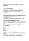 MCB 2050 MIDTERM QUESTIONS WITH VERIFIED ANSWERS