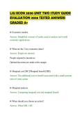 LSU ECON 2030 UNIT TWO STUDY GUIDE&NewLine;EVALUATION 2026 TESTED ANSWERS&NewLine;GRADED A&plus;