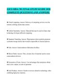 LSUS MBA-703 FINAL STUDY GUIDE 2026&NewLine;COMPLETE QUESTIONS AND ANSWERS&period;