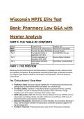 Wisconsin MPJE Elite Test Bank&colon; 2026&sol;2027 Pharmacy Law Q&A with Mentor Analysis &lpar;33&plus; Questions&rpar;