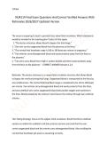 NUR114 Final Exam 2026 Updated Version Questions And Correct &NewLine;Verified Answers With Rationales