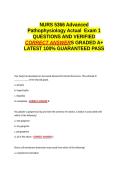 Advanced Pathophysiology Actual Exam 1 QUESTIONS AND VERIFIED CORRECT ANSWERS GRADED A&plus; -LATEST 2026-2027- 100- GUARANTEED PASS&period;docx&NewLine;&NewLine;