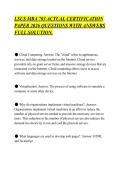 LSUS MBA 703 ACTUAL CERTIFICATION&NewLine;PAPER 2026 QUESTIONS WITH ANSWERS&NewLine;FULL SOLUTION