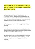 LSUS MBA-703 ACTUAL CERTIFICATION&NewLine;PAPER 2026 QUESTIONS WITH ANSWERS&NewLine;FULL SOLUTION&period;&NewLine;
