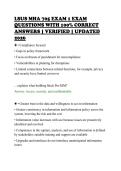 LSUS MHA 705 EXAM 1 EXAM&NewLine;QUESTIONS WITH 100&percnt; CORRECT&NewLine;ANSWERS &vert; VERIFIED &vert; UPDATED&NewLine;2026