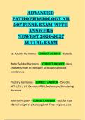 ADVANCED &NewLine;PATHOPHYSIOLOGY NR &NewLine;507 FINAL EXAM  WITH &NewLine;ANSWERS &NewLine;NEWEST 2026-2027 &NewLine;ACTUAL EXAM &NewLine;