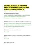 LSUS MBA 701 EXAM 1 ACTUAL EXAM&NewLine;PAPER 2026 VERIFIED QUESTIONS AND&NewLine;CORRECT ANSWERS GRADED A&plus;