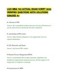LSUS MBA 703 ACTUAL EXAM SCRIPT 2026&NewLine;VERIFIED QUESTIONS WITH SOLUTIONS&NewLine;GRADED A&plus;