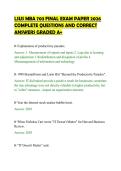 LSUS MBA 703 FINAL EXAM PAPER 2026&NewLine;COMPLETE QUESTIONS AND CORRECT&NewLine;ANSWERS GRADED A&plus;
