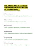 LSUS MBA 703 PRACTICE TEST 2026&NewLine;COMPREHENSIVE QUESTIONS WITH&NewLine;SOLUTIONS GRADED A&plus;