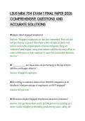 LSUS MBA 704 EXAM 1 FINAL PAPER 2026&NewLine;COMPREHENSIVE QUESTIONS AND&NewLine;ACCURATE SOLUTIONS