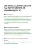 LSUS MBA 704 EXAM 1 STUDY GUIDE 2026&NewLine;FULL CONTENT QUESTIONS AND&NewLine;ANSWERS COMPLETE SET