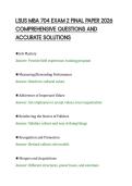 LSUS MBA 704 EXAM 2 FINAL PAPER 2026&NewLine;COMPREHENSIVE QUESTIONS AND&NewLine;ACCURATE SOLUTIONS