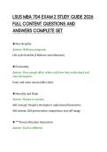LSUS MBA 704 EXAM 2 STUDY GUIDE 2026&NewLine;FULL CONTENT QUESTIONS AND&NewLine;ANSWERS COMPLETE SET
