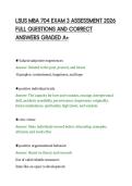 LSUS MBA 704 EXAM 3 ASSESSMENT 2026&NewLine;FULL QUESTIONS AND CORRECT&NewLine;ANSWERS GRADED A&plus;