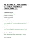 LSUS MBA 704 EXAM 3 STUDY GUIDE 2026&NewLine;FULL CONTENT QUESTIONS AND&NewLine;ANSWERS COMPLETE SET