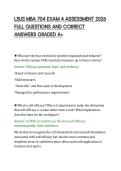 LSUS MBA 704 EXAM 4 ASSESSMENT 2026&NewLine;FULL QUESTIONS AND CORRECT&NewLine;ANSWERS GRADED A&plus;