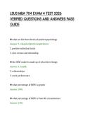 LSUS MBA 704 EXAM 4 TEST 2026&NewLine;VERIFIED QUESTIONS AND ANSWERS PASS&NewLine;GUIDE