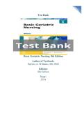 Basic geriatric nursing 8th edition by patricia a williams test bank