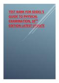 TEST BANK FOR SEIDEL&rsquo;S GUIDE TO PHYSICAL EXAMINATION&comma; 10TH EDITION LATEST UPDATE&period;pdf&NewLine;&NewLine;
